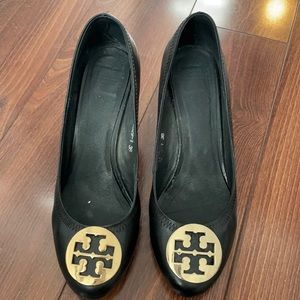 Tory Burch black wedges size 38